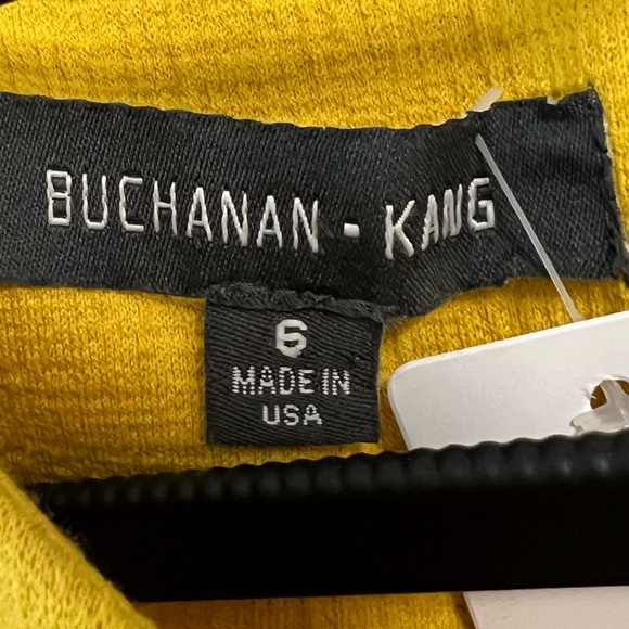 Buchanan Kang Yellow Black Bodycon Sheath Dress Corset Sleeveless Look - Picture 2 of 5